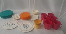 Chilton Globe Mixed Lot Of 22 Plastic Play Toy Dishes Kids Vintage Cooking  - £19.78 GBP