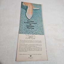 Torginol Duresque Female Feet in Slingback pumps on blue floor Vtg Print... - $10.98