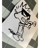 Calvin and hobbes, Black vinyl sticker decal spaceman spiff Galaxy Decal... - $9.53 CAD