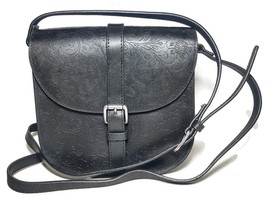 NWT $190 MW Small MOST WANTED Embossed Black Full Grain Leather 1111 Han... - $69.99