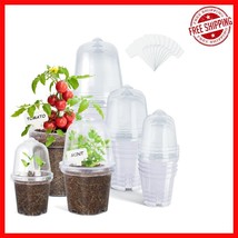 Lightweight Clear Plant Pots Set of 15 - 3/4/5 Inch with Drainage Holes ... - $910.53 MXN