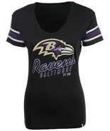 Baltimore Ravens &#39;47 NFL Womens Black Off Campus Scoop T-Shirt,Large - £29.88 GBP