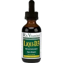 NEW RX Vitamins Liqui-D3 2000 IU Hypoallergenic Gluten Free Supplement 1 oz - $27.73