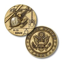 Army H-13 Sioux Helicopter 1.75" Challenge Coin - £27.40 GBP