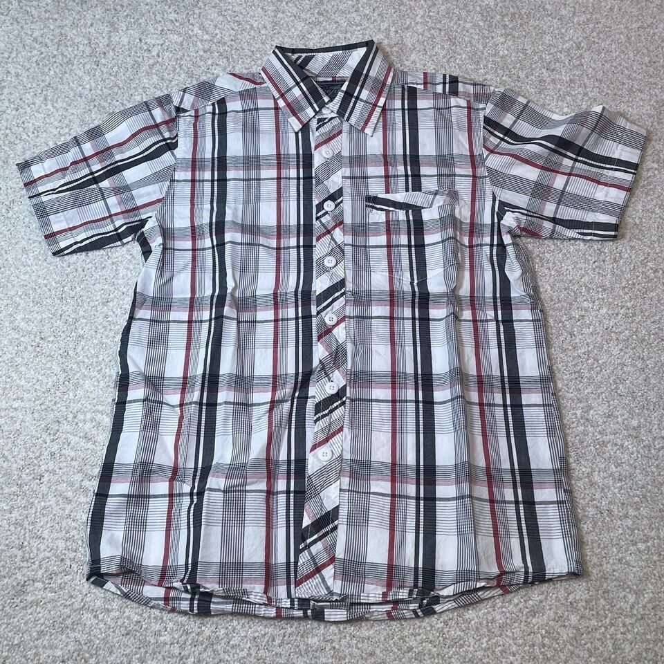 Primary image for Retrofit Handmade Boys Medium Button Down Shirt 100% Cotton Short Sleeve