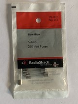Pack of 4 Radio shack 5 Amp 250V Glass Fuses Slow Blow Type MDL - £6.23 GBP