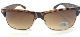 Classic 80&#39;s Vintage Retro Brown Lens Sunglasses Plastic Metal Tortoise ... - $11.45