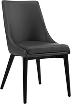 Black Faux Leather-Upholstered Kitchen And Dining Room Chair From, Century Era. - £154.26 GBP