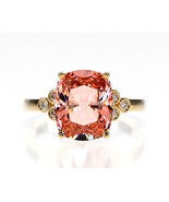 Natural 5Ct Cushion Cut Padparadscha Sapphire 14K Yellow Gold Anniversar... - $2,989.07 CAD