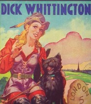 Dick Whittington Theatre Show Mini Poster Print 1930&#39;s Original Black Ca... - £23.93 GBP