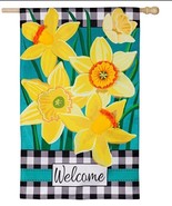 Evergreen Enterprises Daffodil Garden House Burlap Flag - 28&quot; Floral Yellow - €12,33 EUR
