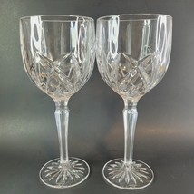 Set Of 2 Waterford Marquis Brookside 8 5/8&quot; Wine Water Goblets Glasses - £34.23 GBP