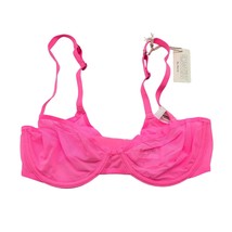 Smoothez by Aerie Bra Balconette Sheer Mesh Unlined Underwire Pink 40D - $19.24