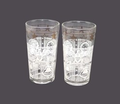 Pair of Dominion Glass Americana | Indian Chief | American Eagle tumbler glasses - £44.27 GBP