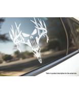 Deer Antlers Punisher Skull Vinyl Car Truck Decal Window Sticker Vehicle... - $109.69 MXN