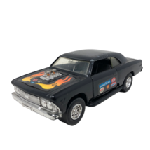 Strombecker 1966  Chevy Malibu Black Die Cast Car Flames Racing Stickers - $34.64