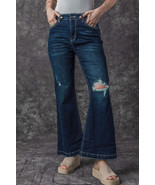 Khloe High Rise Ripped Bell Bottom Jeans - $748.67 MXN