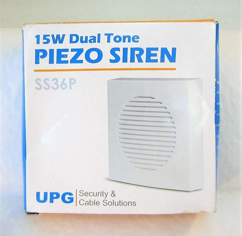 Universal Power Group SS36P 15 Watt Dual Tone Piezo Siren New in Box - $8.71