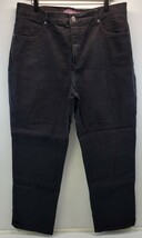 L26) Gloria Vanderbilt Amanda Woman Black Jeans Pants Size 18 Short - $11.87