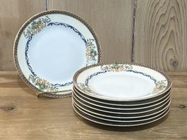 NORITAKE CHINA JAPAN 8 Salad/Breakfast Plates 6.5” Flower Biarritz Pat. ... - £29.45 GBP