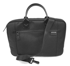 Michael Kors Men Black Durable Nylon Leather Slim Travis Briefcase 37H6TVSA2C - £93.16 GBP
