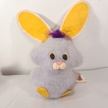 Vintage Russ Berrie Dimples Bunny Rabbit Plush purple Felt Easter 1975 s... - $34.00