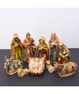 5&quot; Scale Mid Century Vintage Christmas Nativity Figure Set Japan 10pc - £46.12 GBP