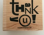 Stampin Up Rubber Stamp Thank You Alphabet Soup Thanks Sentiment Card Ma... - $3.99