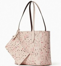 Kate Spade Twinkle Reversible Leather Tote Pale Pink Pouch Purple K4743 NWT FS - £93.03 GBP