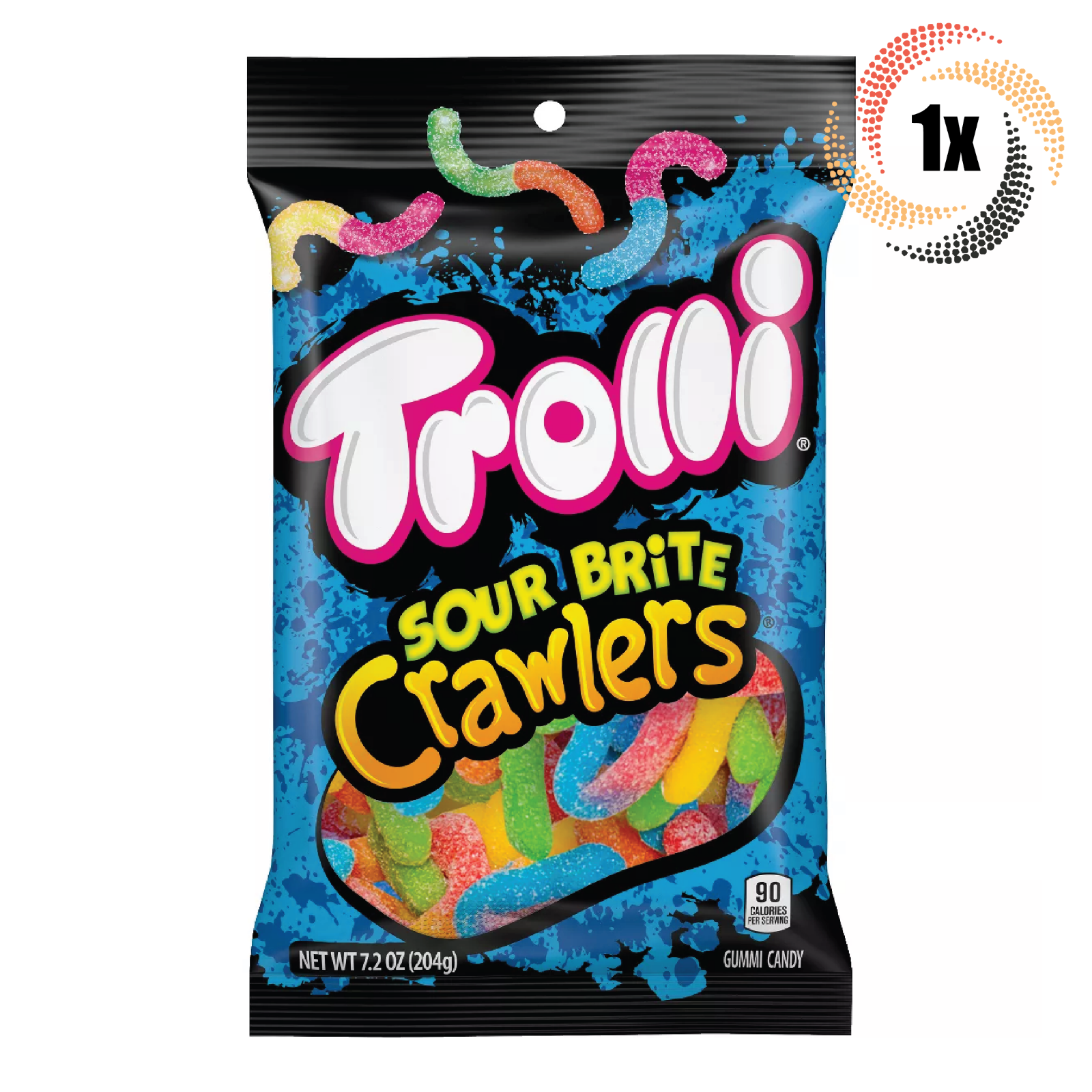 1x Bag Trolli Sour Brite Crawlers Assorted Flavor Sour Gummy Candy | 7.2oz - $9.11