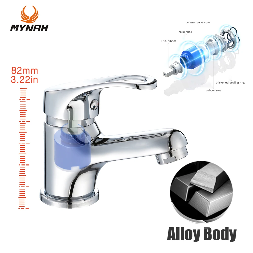 House Home MYNAH Sink Faucet Hot and Cold Water Basin Faucest Face Wash Tap Deck - £65.72 GBP