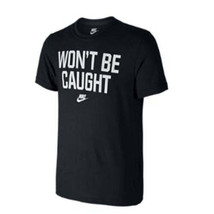Nike Mens WonT Be Caught Print T-Shirt Color Black Size X-Large - £40.78 GBP