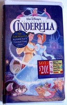Disney Masterpiece CINDERELLA Animated Family Video VHS 1995 OOP Rare NE... - $24.18