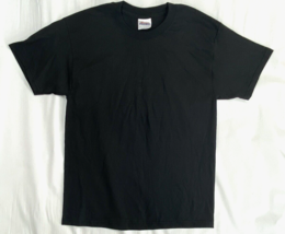 Vintage Hanes Heavyweight 50/50 Blank T Shirt NOS Black Size Medium - $25.51
