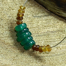 Green Onyx Smooth Coin Hessonite Beads Briolette Natural Loose Gemstone Jewelry - £2.34 GBP