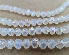 25 5/6 mm Czech Glass Small Rosebud Beads: Luster Iris - Milky White - £2.40 GBP
