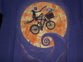 Tee Fury Nightmare Youth Small &quot;Shadow On The Moon&quot; Before Christmas E.T. Purple - $13.00