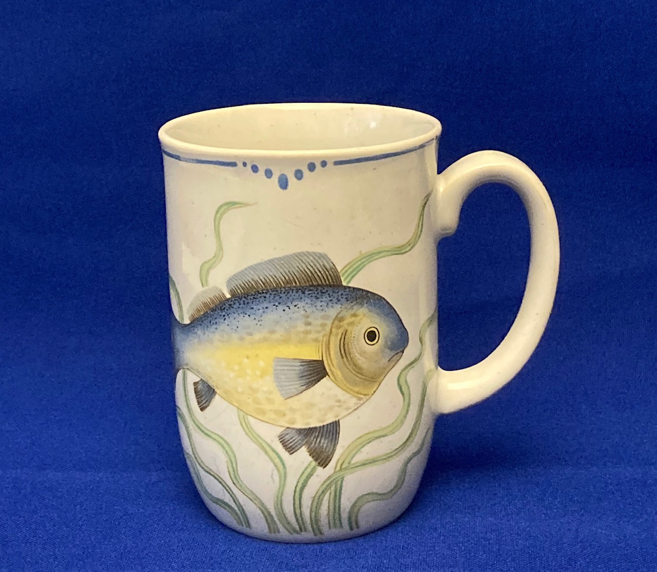 Fitz and Floyd La Mer coffee mug vintage 1979 cup The Sea fish nautical theme - $10.00