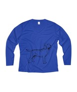 Labrador Retriever Long Sleeve Shirt Women&#39;s Performance V-neck Tee - €20,67 EUR+