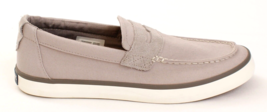 Sperry Gray Canvas Compass Mainsail Penny Loafers Boat Shoes Men&#39;s Size 9.5 - $79.19
