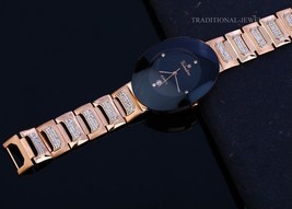 Brand New Designer Exclusive 18K 75% Rose Gold Mens Man wrist Watch CZ S... - $6,692.40