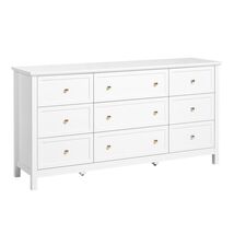 VEVOR 9 Drawer Dresser, Wooden Chest of Drawers with Sliding and Anti-ti... - $636.52