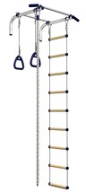 Wall Mounted Pull up Bar Chinning Set + Gymnastic Rings + Gym Climbing Rope + La - £245.29 GBP