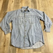 Vintage Barry Bricken Denim Shirt Mens Button Up Cotton Size Small - £17.72 GBP
