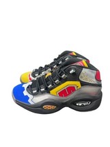 Reebok Men Question Mid Power Rangers GY0590 Black/Silver Metallic/Vecto... - $40.50