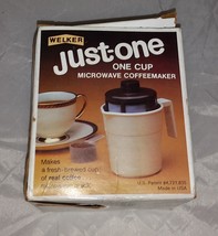 Vintage Welker &quot;Just One&quot; One Cup Microwave Coffeemaker - $14.96