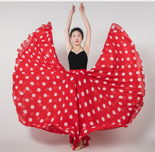 Polka Dot Print Chiffon Skirt Summer Chiffon Skirt Custom Plus Size Beach Skirt image 4