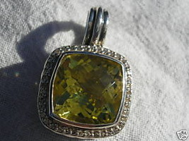 David Yurman LEMON CITRINE Diamond 14mm Enhancer NEW - $799.00