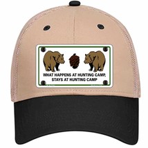 What Happens At Camp Novelty Khaki Mesh License Plate Hat - £23.31 GBP
