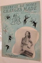 Vintage There&#39;ll Be Some Changes Made Sheet Music Dinah Shore 1921 - £11.81 GBP